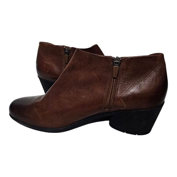 DANSKO Raina Leather Chestnut Burnished Ankle Booties Zip-Up Size 42/12 - Picture 3 of 8